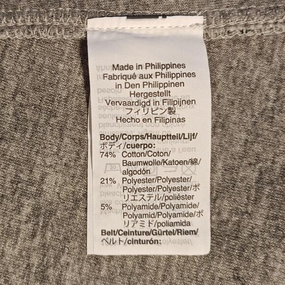 J.Crew Dress Womens 6 Heather Gray Sleeveless Midi A-Line Knit Belted Back Zip - Picture 8 of 14